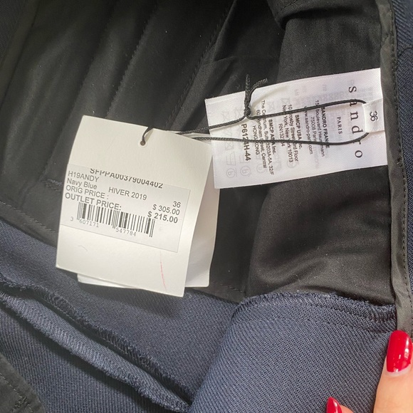 Navy Blue Sandro Pants - Picture 4 of 4